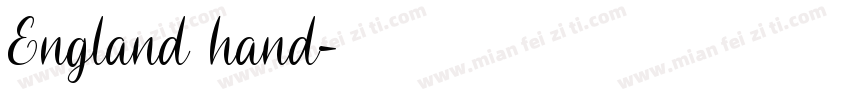 England hand字体转换